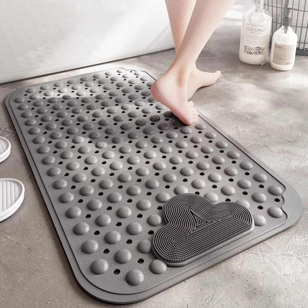 Customized PVC Thickened Anti-Slip Safety Bathtub Massage Cushion Shower Mat 2 in 1