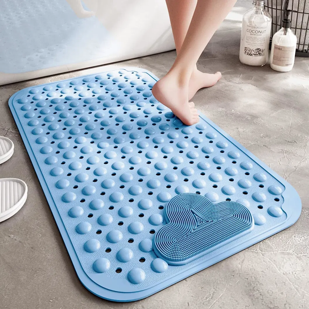 Customized PVC Thickened Anti-Slip Safety Bathtub Massage Cushion Shower Mat 2 in 1