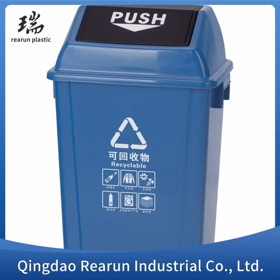 1100L grande rue publique extérieure HDPE 4 roues poubelles en plastique industrielles/déchets/déchets/poubelles/poubelles avec couvercle pédale