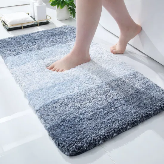 Tapis de bain double couleur pour salle de bain, baignoire et douche