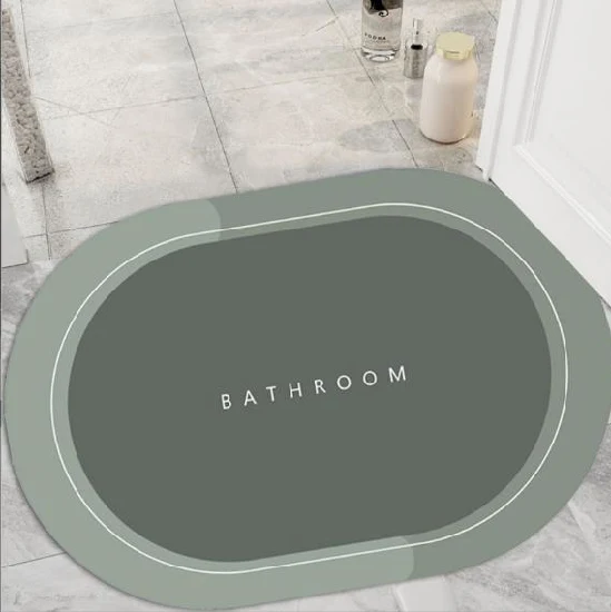 Tapis de salle de bain antidérapant à séchage rapide, innovant, doux, absorbant, en Diatomite, pour évier de douche, baignoire