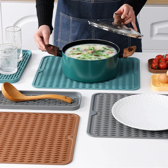 Tapis de cuisine sous évier, tapis de vidange en Silicone pour placard, offre spéciale